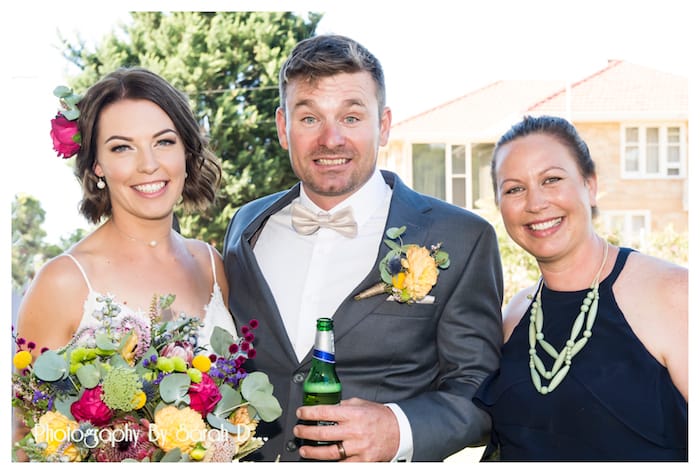 Holly and Dan Baker on their wedding day at Kingston House